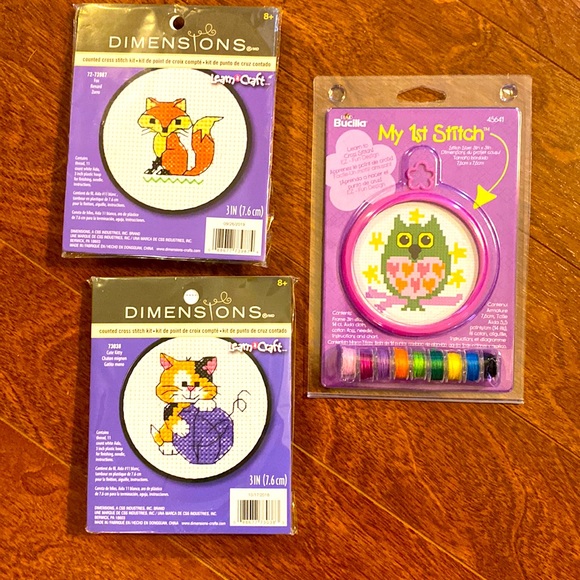 Other - 3 FOR $20 cross stitch kits